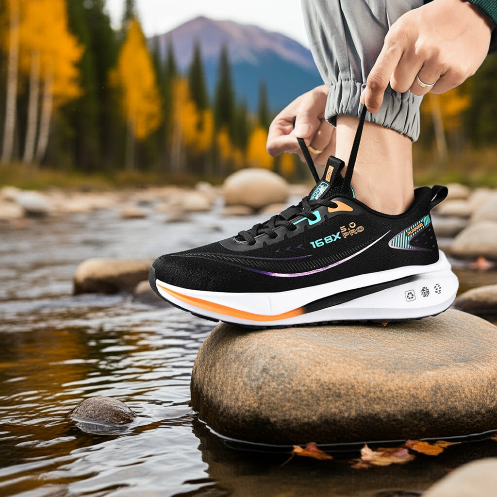 PeedFlow Carbon Running Shoes: All-Season Cushioned & Grippy