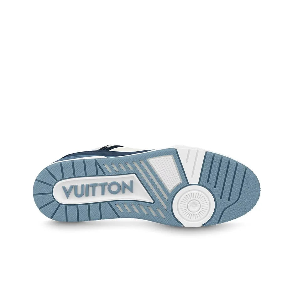 Classic Panel Design Athletic Shoes-Blue & White